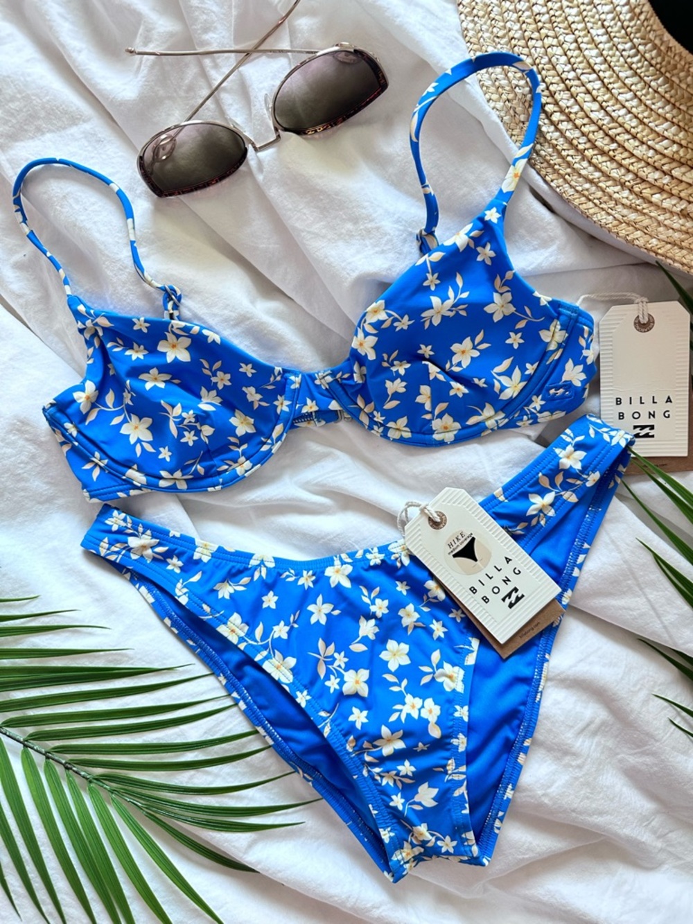 Billabong Blue Floral Another Tide Demi Underwire | Hike Bottom